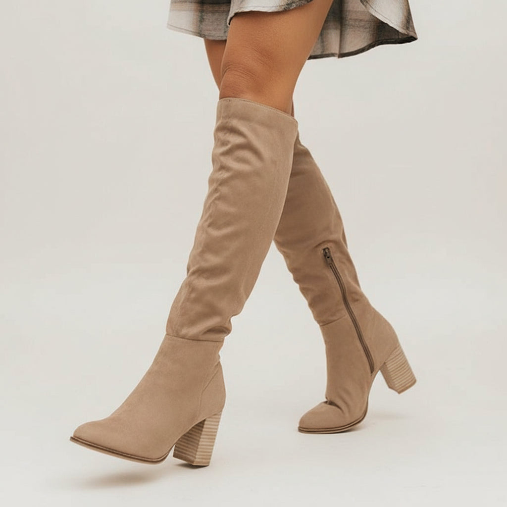 Knee | Orthopedic Block Heel Boots