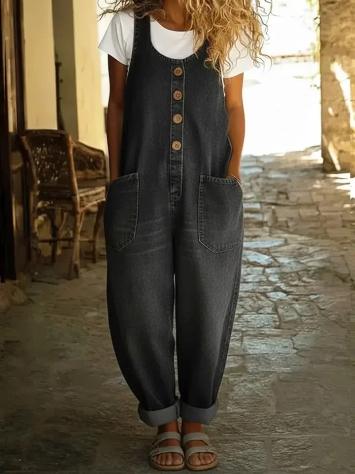 Saylor - Vintage Soft Denim-Look Overalls