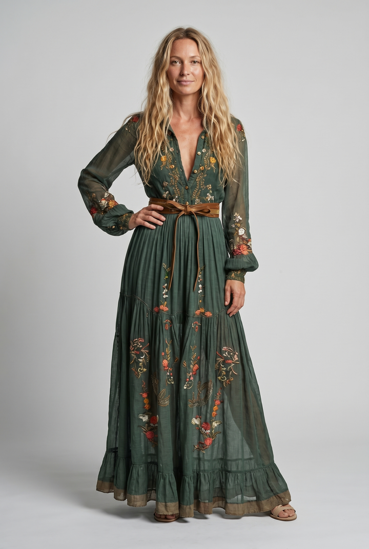 Jessica | Embroidered Bohemian Dress