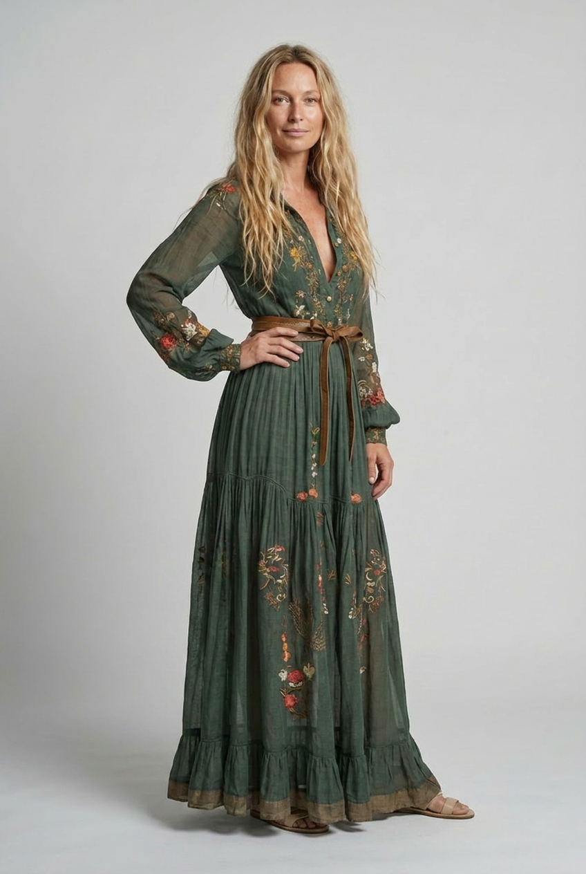 Jessica | Embroidered Bohemian Dress